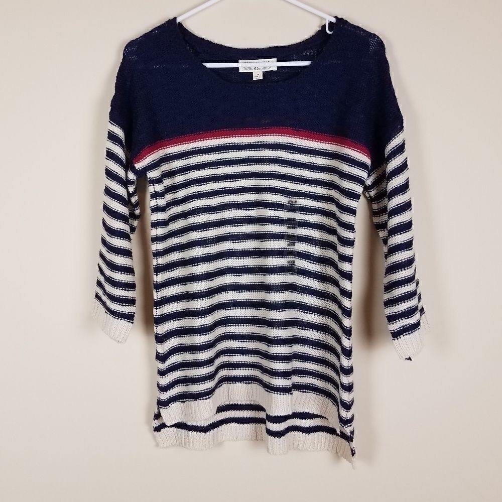 Pink Rose Striped Icon Sweater